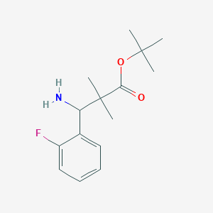 tert-Butyl 3-amino-3-(2-fluorophenyl)-2,2-dimethylpropanoate