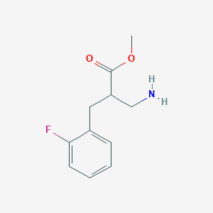 molecular formula C11H14FNO2 B13192700 Methyl 3-amino-2-[(2-fluorophenyl)methyl]propanoate 