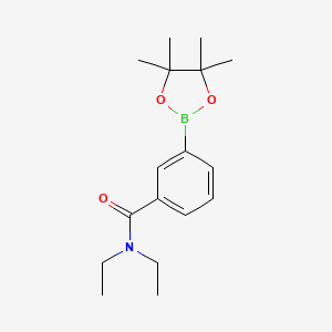 molecular formula C17H26BNO3 B1319275 N,N-二乙基-3-(4,4,5,5-四甲基-1,3,2-二氧杂硼环-2-基)苯甲酰胺 CAS No. 325142-97-0