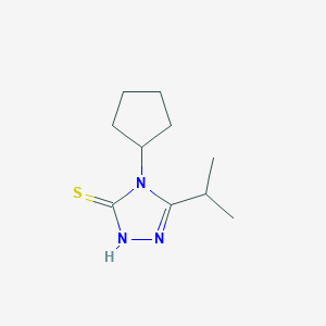 4-Cyclopentyl-5-(propan-2-YL)-4H-1,2,4-triazole-3-thiol