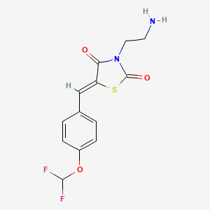 3-(2-Aminoethyl)-5-{[4-(difluoromethoxy)phenyl]methylidene}-1,3-thiazolidine-2,4-dione