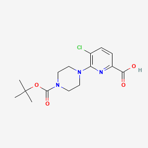 6-{4-[(Tert-butoxy)carbonyl]piperazin-1-yl}-5-chloropyridine-2-carboxylic acid