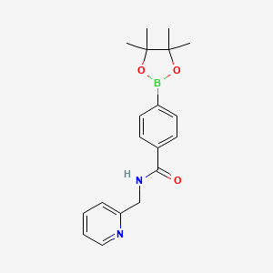 molecular formula C19H23BN2O3 B1319280 N-吡啶-2-基甲基-4-(4,4,5,5-四甲基-[1,3,2]二氧杂硼环-2-YL)-苯甲酰胺 CAS No. 864754-23-4