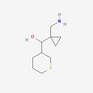 molecular formula C10H19NOS B13192809 [1-(Aminomethyl)cyclopropyl](thian-3-yl)methanol 