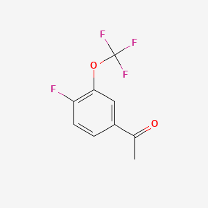 molecular formula C9H6F4O2 B1319283 4'-氟-3'-(三氟甲氧基)苯乙酮 CAS No. 886501-44-6