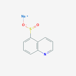 molecular formula C9H6NNaO2S B13192854 Sodium quinoline-5-sulfinate 