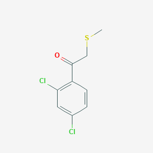 molecular formula C9H8Cl2OS B13192878 1-(2,4-Dichlorophenyl)-2-(methylsulfanyl)ethan-1-one 