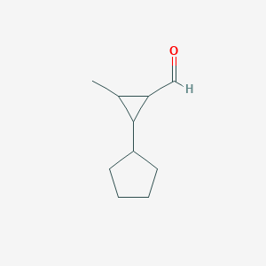 2-Cyclopentyl-3-methylcyclopropane-1-carbaldehyde