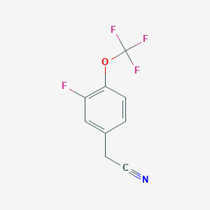 molecular formula C9H5F4NO B1319291 3-氟-4-(三氟甲氧基)苯乙腈 CAS No. 886761-71-3