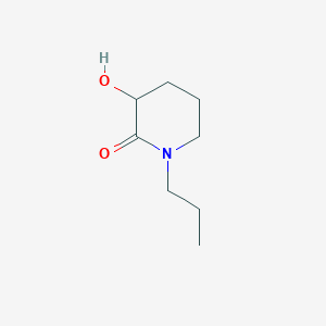 molecular formula C8H15NO2 B13192963 3-Hydroxy-1-propylpiperidin-2-one 