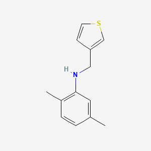 molecular formula C13H15NS B13192970 2,5-dimethyl-N-(thiophen-3-ylmethyl)aniline 