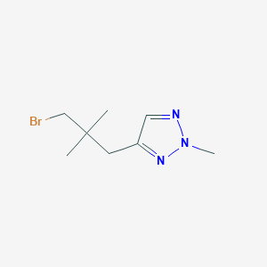 molecular formula C8H14BrN3 B13192976 4-(3-Bromo-2,2-dimethylpropyl)-2-methyl-2H-1,2,3-triazole 