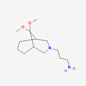 3-{9,9-Dimethoxy-3-azabicyclo[3.3.1]nonan-3-YL}propan-1-amine