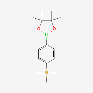 molecular formula C15H25BO2Si B1319299 Trimethyl(4-(4,4,5,5-tetramethyl-1,3,2-dioxaborolan-2-yl)phenyl)silane CAS No. 1186026-67-4