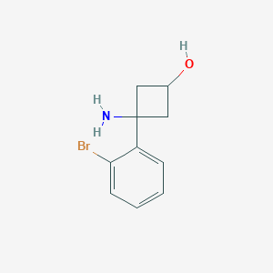 (1S,3s)-3-amino-3-(2-bromophenyl)cyclobutan-1-ol