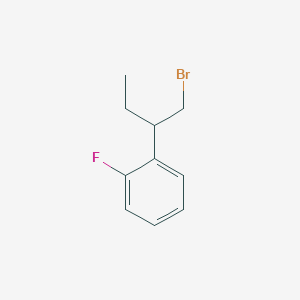 molecular formula C10H12BrF B13192999 1-(1-Bromobutan-2-yl)-2-fluorobenzene 