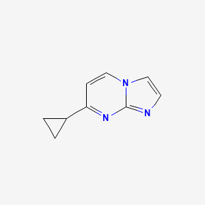 molecular formula C9H9N3 B1319302 7-Cyclopropylimidazo[1,2-a]pyrimidine CAS No. 375857-72-0