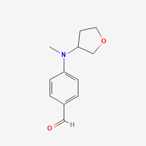 molecular formula C12H15NO2 B13193030 4-[Methyl(oxolan-3-YL)amino]benzaldehyde 