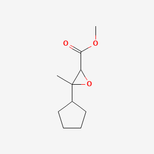 molecular formula C10H16O3 B13193047 Methyl 3-cyclopentyl-3-methyloxirane-2-carboxylate 