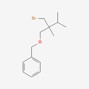 molecular formula C14H21BrO B13193074 {[2-(Bromomethyl)-2,3-dimethylbutoxy]methyl}benzene 