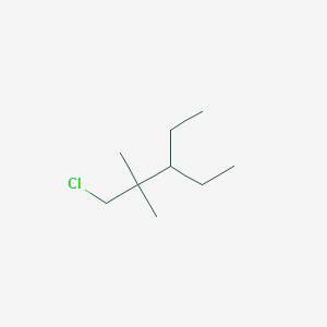 molecular formula C9H19Cl B13193086 1-Chloro-3-ethyl-2,2-dimethylpentane 