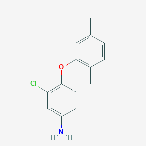 molecular formula C14H14ClNO B1319309 3-Chloro-4-(2,5-dimethylphenoxy)aniline CAS No. 893754-21-7