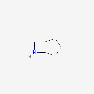 molecular formula C8H15N B13193093 1,5-Dimethyl-6-azabicyclo[3.2.0]heptane 