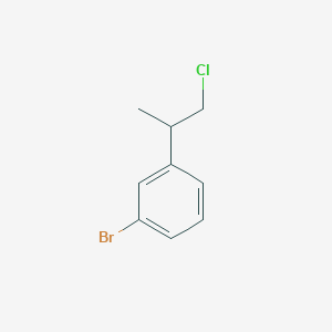 molecular formula C9H10BrCl B13193099 1-Bromo-3-(1-chloropropan-2-yl)benzene 