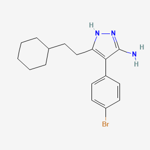 4-(4-bromophenyl)-3-(2-cyclohexylethyl)-1H-pyrazol-5-amine