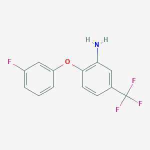 molecular formula C13H9F4NO B1319315 2-(3-Fluorophenoxy)-5-(trifluoromethyl)aniline CAS No. 937596-46-8