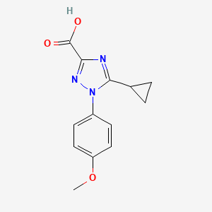 5-Cyclopropyl-1-(4-methoxyphenyl)-1H-1,2,4-triazole-3-carboxylic acid