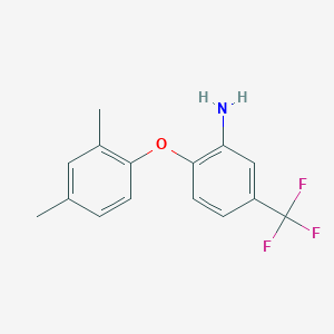 molecular formula C15H14F3NO B1319316 2-(2,4-Dimethylphenoxy)-5-(trifluoromethyl)aniline CAS No. 937596-48-0