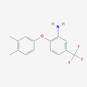 molecular formula C15H14F3NO B1319318 2-(3,4-Dimethylphenoxy)-5-(trifluoromethyl)aniline CAS No. 937596-52-6