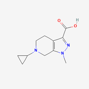 6-Cyclopropyl-1-methyl-1H,4H,5H,6H,7H-pyrazolo[3,4-c]pyridine-3-carboxylic acid