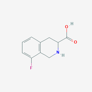 molecular formula C10H10FNO2 B13193207 8-Fluoro-1,2,3,4-tetrahydroisoquinoline-3-carboxylic acid 