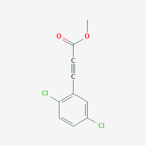 molecular formula C10H6Cl2O2 B13193215 Methyl 3-(2,5-dichlorophenyl)prop-2-ynoate 