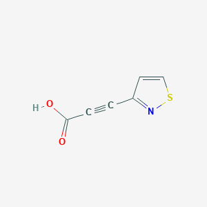 molecular formula C6H3NO2S B13193220 3-(1,2-Thiazol-3-yl)prop-2-ynoic acid 