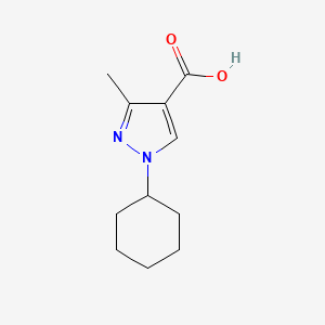 molecular formula C11H16N2O2 B13193221 1-Cyclohexyl-3-methyl-1H-pyrazole-4-carboxylic acid 