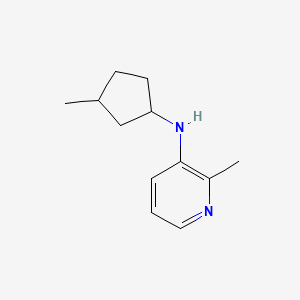 molecular formula C12H18N2 B13193225 2-methyl-N-(3-methylcyclopentyl)pyridin-3-amine 