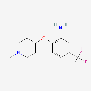 molecular formula C13H17F3N2O B1319323 2-(1-甲基哌啶-4-氧基)-5-(三氟甲基)苯胺 CAS No. 494777-68-3