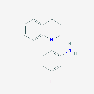molecular formula C15H15FN2 B1319324 2-[3,4-Dihydro-1(2H)-quinolinyl]-5-fluoroaniline CAS No. 937597-69-8