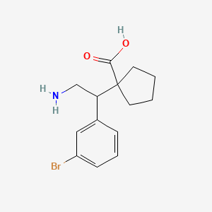 1-[2-Amino-1-(3-bromophenyl)ethyl]cyclopentane-1-carboxylic acid