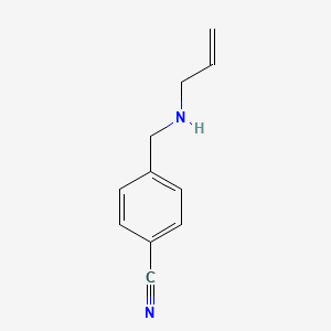 molecular formula C11H12N2 B13193275 4-{[(Prop-2-en-1-yl)amino]methyl}benzonitrile 