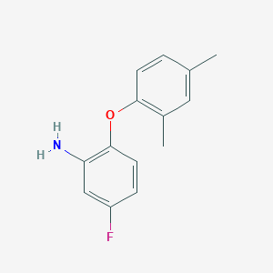 molecular formula C14H14FNO B1319328 2-(2,4-Dimethylphenoxy)-5-fluoroaniline CAS No. 937596-37-7