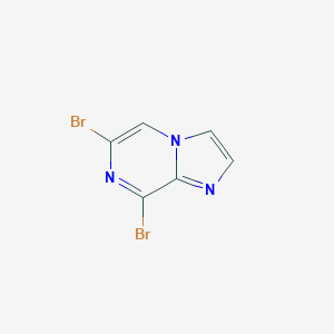 molecular formula C6H3Br2N3 B131933 6,8-二溴咪唑并[1,2-a]吡嗪 CAS No. 63744-22-9