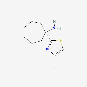 1-(4-Methyl-1,3-thiazol-2-yl)cycloheptan-1-amine