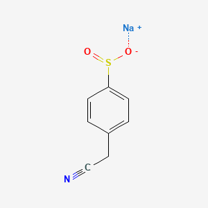 molecular formula C8H6NNaO2S B13193328 Sodium 4-(cyanomethyl)benzene-1-sulfinate 