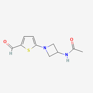 N-[1-(5-Formylthiophen-2-yl)azetidin-3-yl]acetamide