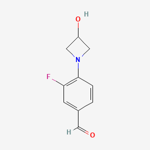 3-Fluoro-4-(3-hydroxyazetidin-1-yl)benzaldehyde