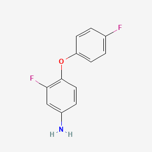 molecular formula C12H9F2NO B1319338 3-氟-4-(4-氟苯氧基)苯胺 CAS No. 937597-91-6